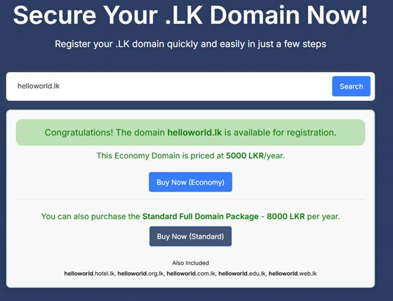 Domain Purchase Options
